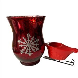 Christmas bundle decoration: Christmas vase & mini sled